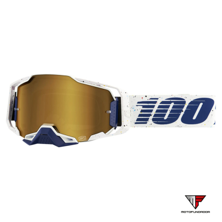 Oculos 100% Armega Solis Mirror Lens Gold