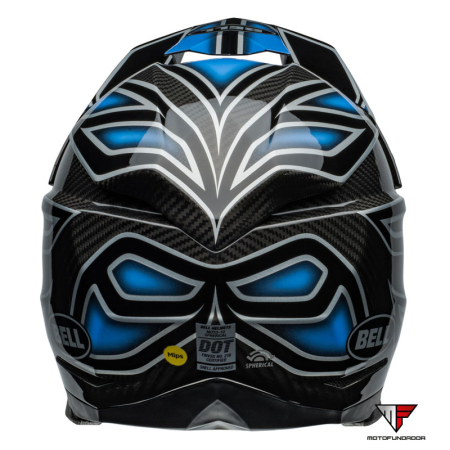 Capacete BELL Moto-10 Spherical Helmet - Webb Marmont Gloss North Carolina Blue 