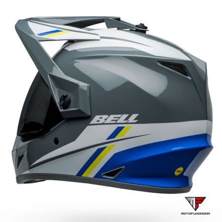 Capacete BELL MX-9 Adventure MIPS Helmet - Alpine Gloss Cinza/Azul