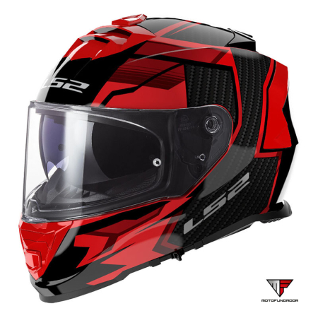 Capacete LS2 FF800 Storm II Tracker - Preto / Vermelho 