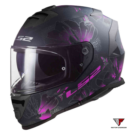 Capacete LS2 FF800 Storm II Burst Preto Mate / Rosa