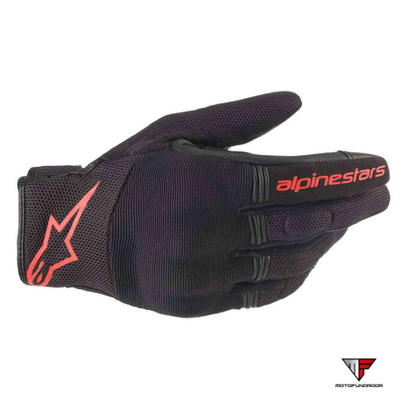 Luvas Alpinestars Copper - Preto / Vermelho Fluo