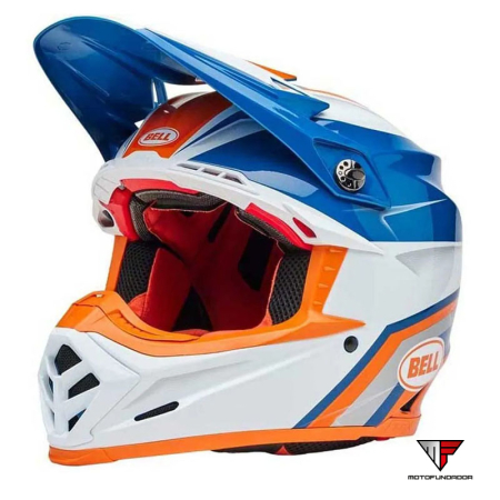 Capacete BELL Moto-9S Flex - Merchant Gloss Orange/Blue