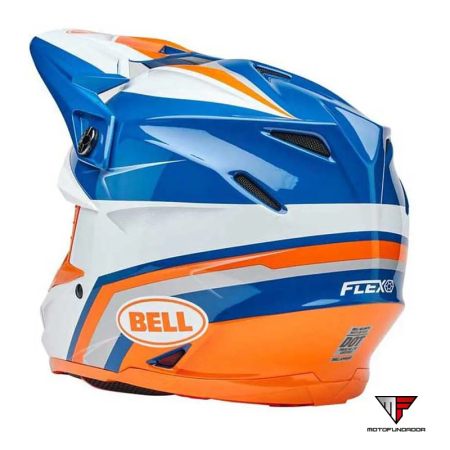 Capacete BELL Moto-9S Flex - Merchant Gloss Orange/Blue