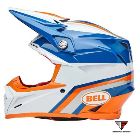 Capacete BELL Moto-9S Flex - Merchant Gloss Orange/Blue