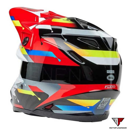 Capacete BELL Moto-9S Flex - Renen Nova Gloss Black/Red