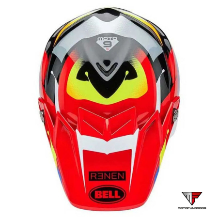 Capacete BELL Moto-9S Flex - Renen Nova Gloss Black/Red