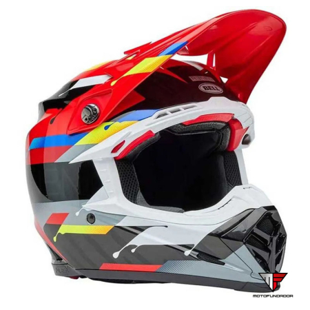 Capacete BELL Moto-9S Flex - Renen Nova Gloss Black/Red