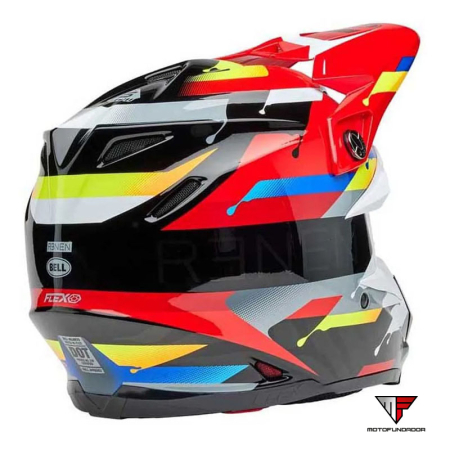 Capacete BELL Moto-9S Flex - Renen Nova Gloss Black/Red