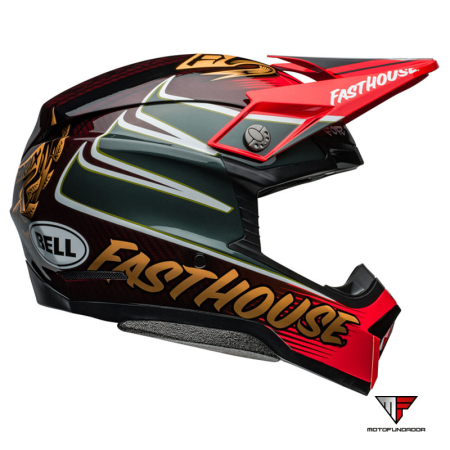 Capacete BELL Moto-10 Spherical Mips - Fasthouse DITD 25 Gloss Gray/Red