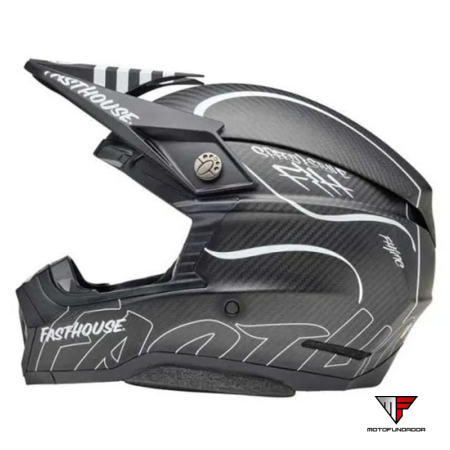 Capacete BELL Moto-10 Spherical Mips - Fasthouse Raven Matte Black/White