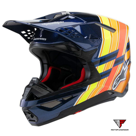 Capacete Alpinestars S-M10 TLD Edition 25 (ECE22.06) - AZ/LAR/AM FLUO/VRM