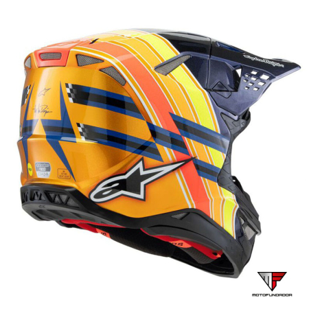 Capacete Alpinestars S-M10 TLD Edition 25 (ECE22.06) - AZ/LAR/AM FLUO/VRM