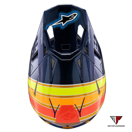 Capacete Alpinestars S-M10 TLD Edition 25 (ECE22.06) - AZ/LAR/AM FLUO/VRM