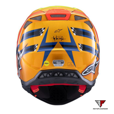 Capacete Alpinestars S-M10 TLD Edition 25 (ECE22.06) - AZ/LAR/AM FLUO/VRM