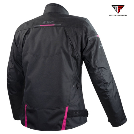 Casaco LS2 Endurance Senhora Preto/Rosa - S