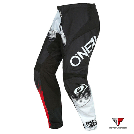 Calças Oneal Element Racewear V.22 - Black/Whit/Red