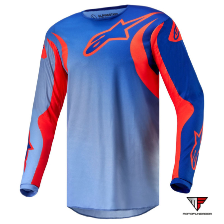 Camisola Alpinestars Fluid Lucent - Azul/Laranja