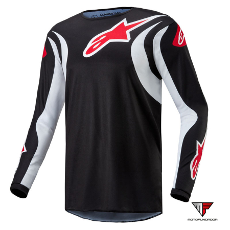 Camisola Alpinestars Fluid Lucent Preto/branco 