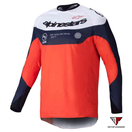 Camisola Alpinestars Pro-Dura - Azul / Laranja / Branco