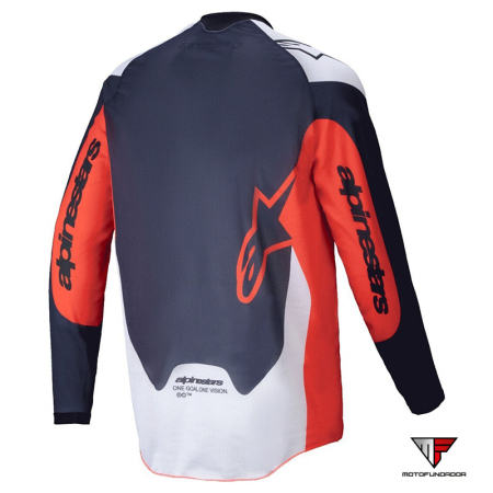 Camisola Alpinestars Pro-Dura - Azul / Laranja / Branco