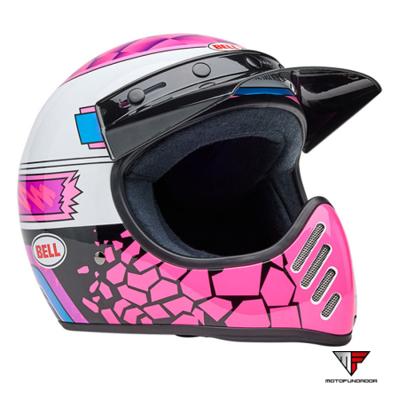 Capacete Bell Moto 3 Deathspray Gloss Pink Purple