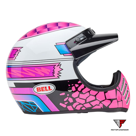 Capacete Bell Moto 3 Deathspray Gloss Pink Purple