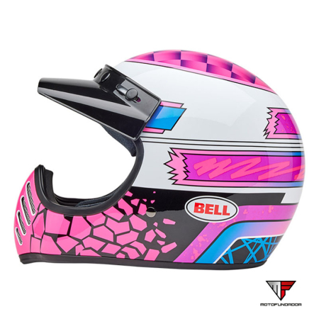 Capacete Bell Moto 3 Deathspray Gloss Pink Purple