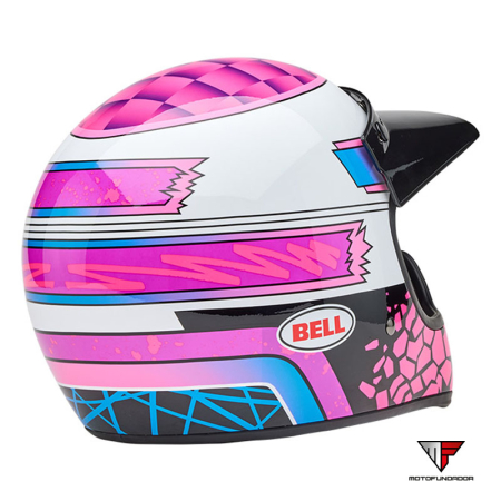 Capacete Bell Moto 3 Deathspray Gloss Pink Purple