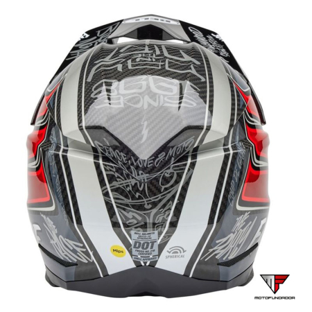 Capacete BELL Moto-10 Spherical Mips - Fasthouse DITD 25 Gloss Gray/Red