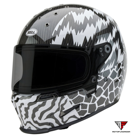 Capacete BELL Eliminator Carbon - Deathspray Gloss Black/White/Black