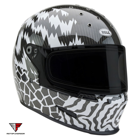 Capacete BELL Eliminator Carbon - Deathspray Gloss Black/White/Black