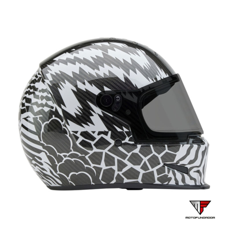 Capacete BELL Eliminator Carbon - Deathspray Gloss Black/White/Black