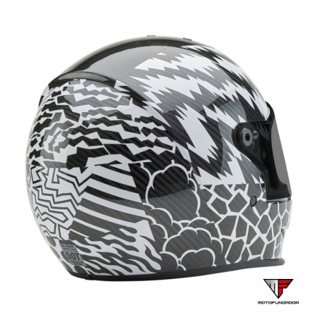 Capacete BELL Eliminator Carbon - Deathspray Gloss Black/White/Black