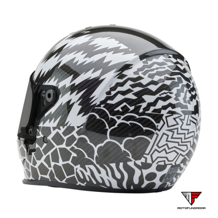 Capacete BELL Eliminator Carbon - Deathspray Gloss Black/White/Black