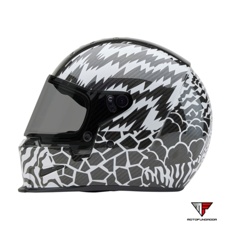 Capacete BELL Eliminator Carbon - Deathspray Gloss Black/White/Black