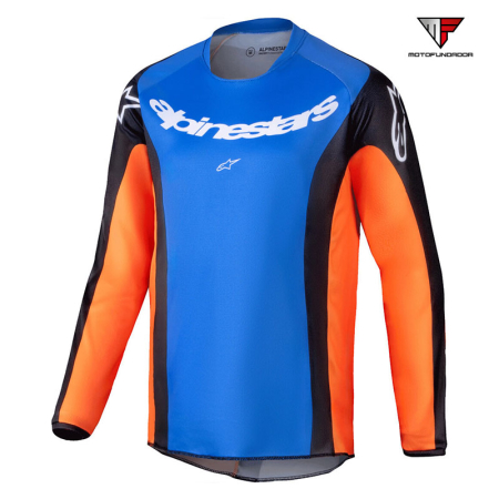 Camisola Alpinestars Youth Racer Melt -Laranja / Azul