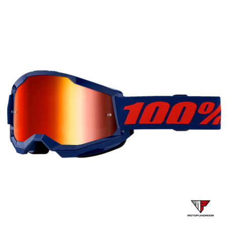 Oculos 100% Strata 2 Navy  - Lente Vermelha