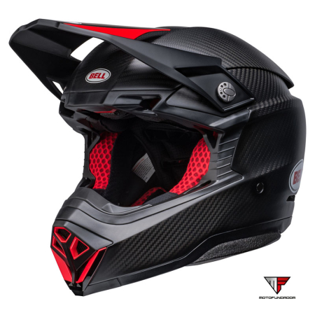 Capacete BELL Moto-10 Spherical Helmet - Satin / Preto / Vermelho