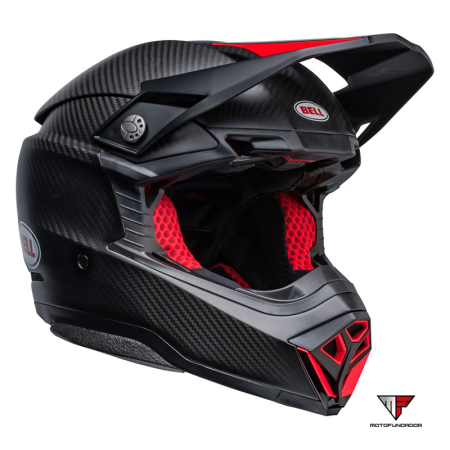 Capacete BELL Moto-10 Spherical Helmet - Satin / Preto / Vermelho