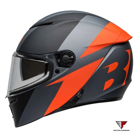 Capacete BELL Lithium Shear Matte - Cinza/Laranja