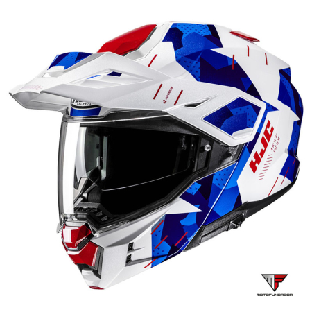 Capacete HJC I80 Roki - Branco/Azul/Vermelho