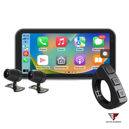 Wireless Carplay / Android auto P/ Mota 6.25 " Touch Screen" C/ Cameras