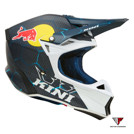 Capacete Kini MXC2 Red Bull 2.0 - Blue/White 