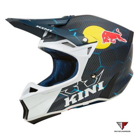 Capacete Kini MXC2 Red Bull 2.0 - Blue/White 