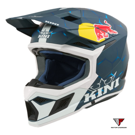 Capacete Kini MX3 Red Bull 1.0 - Blue / White 