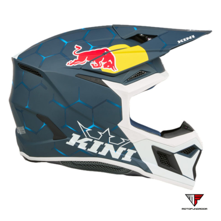 Capacete Kini MX3 Red Bull 1.0 - Blue / White 