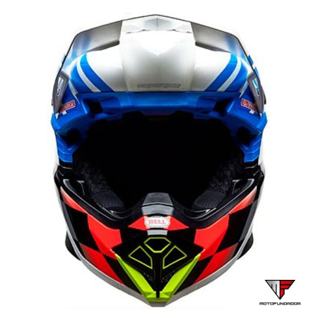 Capacete Bell Moto-10 Spherical Helmet - Pro Circuit 25 Gloss Blue/White