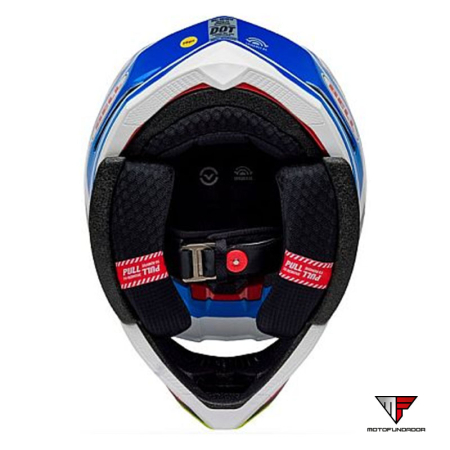 Capacete Bell Moto-10 Spherical Helmet - Pro Circuit 25 Gloss Blue/White