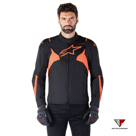 Casaco Alpinestars T-Jaws V4 WP - Preto / Vermelho Fluo